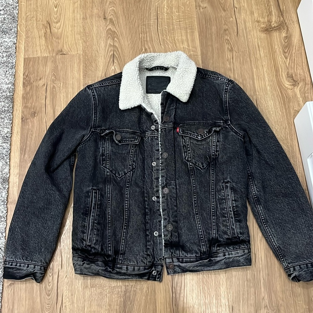 Vintage Levi's Workwear Jacket S Sherpa Lined Denim Trucker